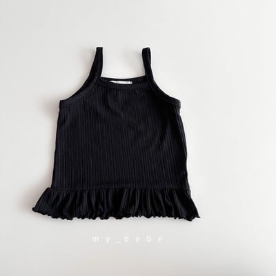 細肩壓紋裙擺上衣12