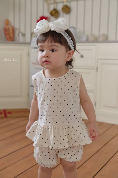 點點花瓣滾邊套裝(2color)7