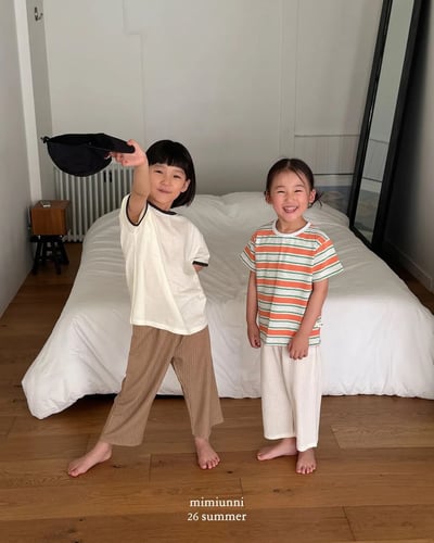 MIMI1+1夏日壓紋寬褲3