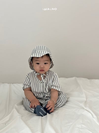 日雜條紋無領開襟/條紋褲(2color/baby)11