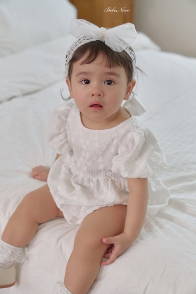 ribbon壓紋澎袖包屁衣(2color)8