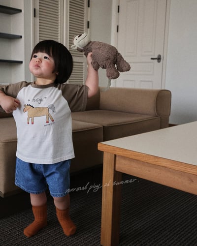 手繪小馬上衣(2color)1