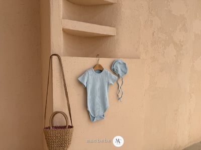 純色包屁衣+綁帶帽set6