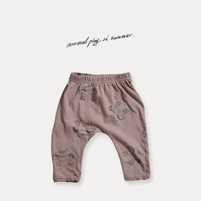 手繪小馬上衣/寬褲襠褲(2color)6