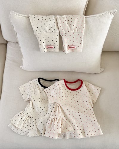 愛心裙擺+褲套裝(baby/kids)2