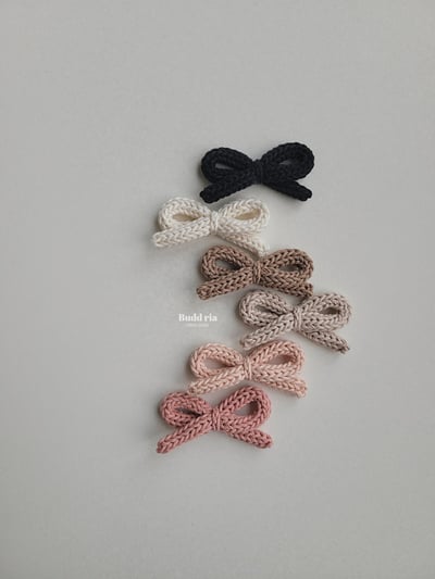 ribbon髮夾-小*現貨紅3