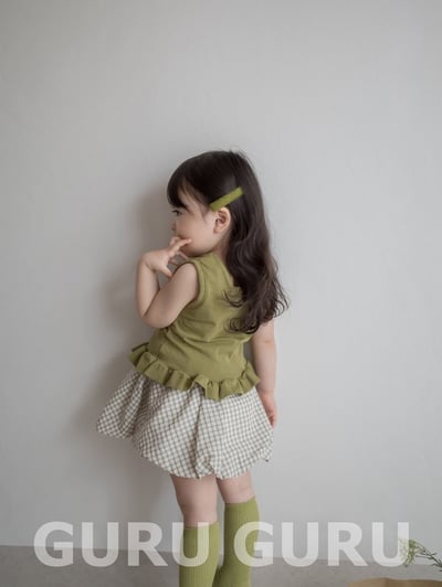 格紋雲朵裙(2color)9