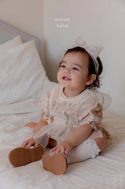 鑲邊蕾絲花花包屁衣(2color)16