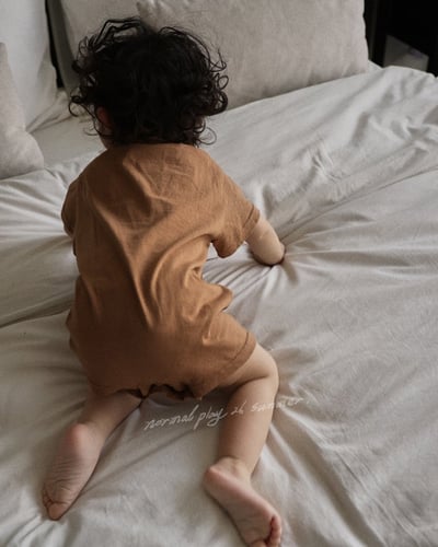 彩繪早餐連身衣(2color)8