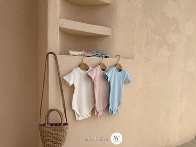 純色包屁衣+綁帶帽set3