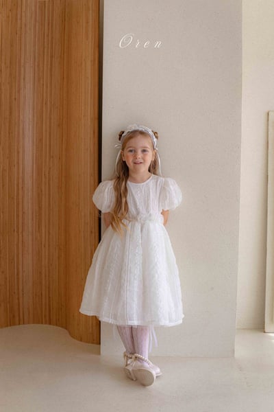 玫瑰綁帶壓紋包屁澎裙/洋裝4