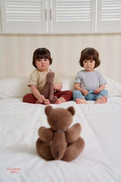 條紋上衣+縮口長褲套裝(3color)6