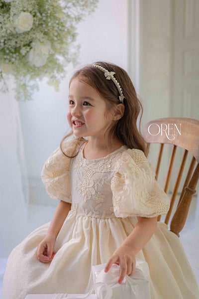 後綁帶花花壓紋包屁裙/洋裝16