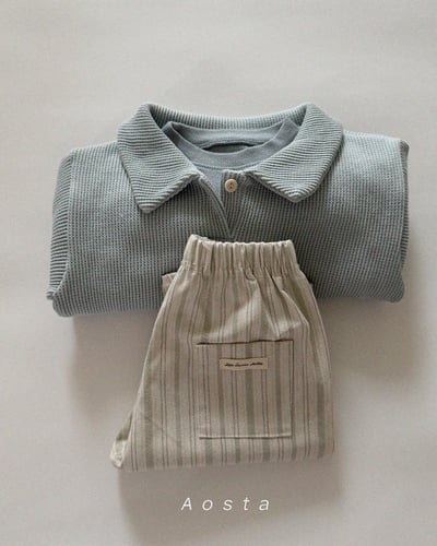 線條口袋鬆緊褲*現貨綠Ｍ15