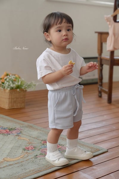 夏日口袋鬆緊短褲(3color)7