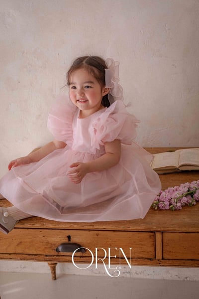 仙氣飄飄公主後綁帶包屁紗裙/洋裝(粉)20