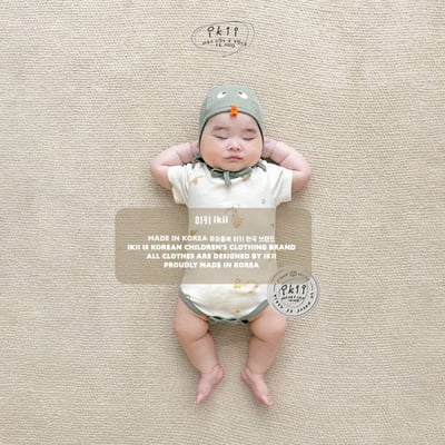 new！蛇帽寶寶包屁衣套組*現貨6m1