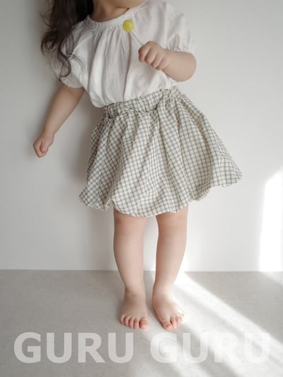 格紋雲朵裙(2color)15
