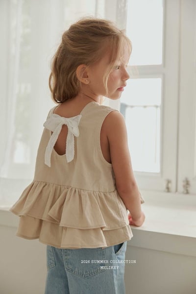 蕾絲ribbon層次蛋糕方領上衣(2color)19