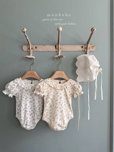 花花捲邊澎袖包屁衣/上衣4