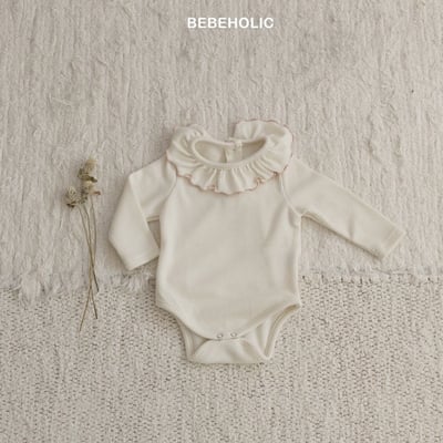 荷葉領撞色包屁衣*現貨灰12m10