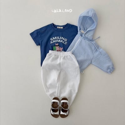 紋理鬆緊縮口褲(2color/kids)13