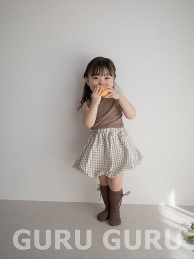 格紋雲朵裙(2color)3