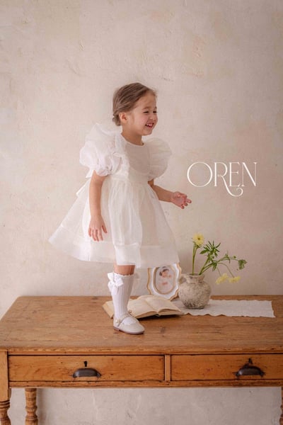 仙氣飄飄公主後綁帶包屁紗裙/洋裝(奶油)21