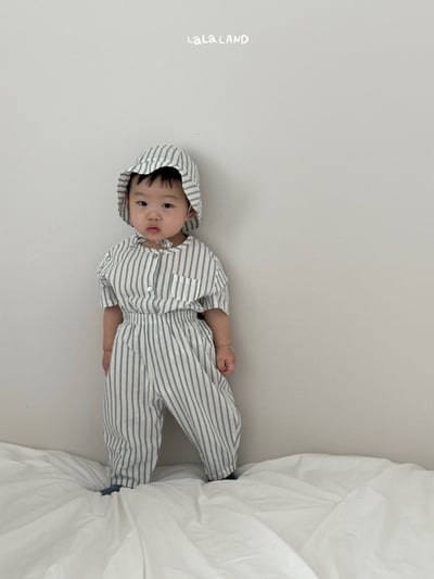 日雜條紋無領開襟/條紋褲(2color/baby)13