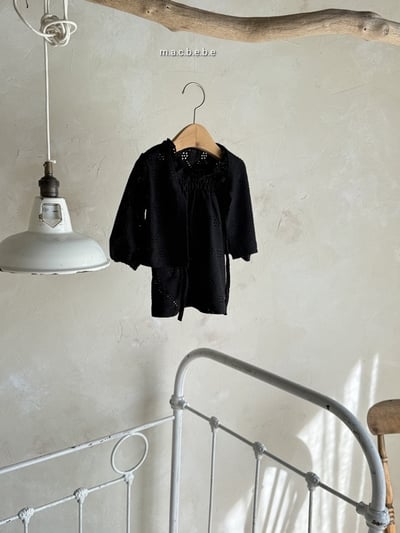 鏤空花花洋裝+罩衫set(2color)6