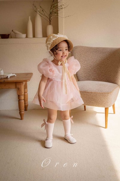 仙氣飄飄公主後綁帶包屁紗裙/洋裝(粉)12