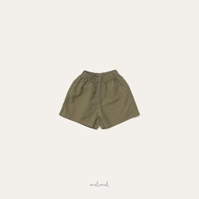 後口袋亞麻鬆緊褲(3color)10