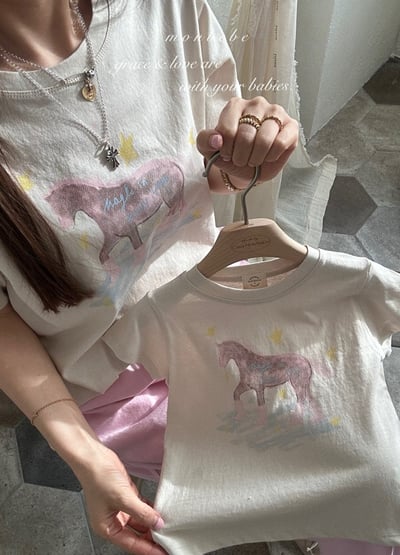 彩繪小馬親子裝(2color)1