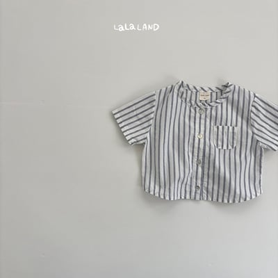 日雜條紋無領開襟/條紋褲(2color/baby)15