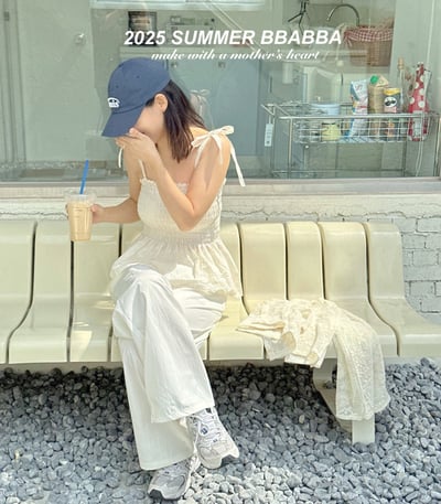 綁帶抓皺荷葉邊親子裝13