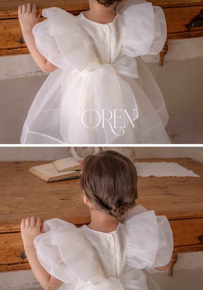 仙氣飄飄公主後綁帶包屁紗裙/洋裝(奶油)22