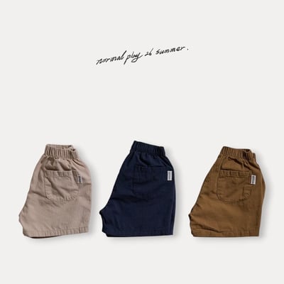 後口袋鬆緊4分褲(3color)3