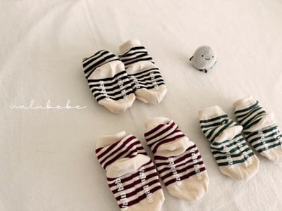 止滑條紋寶寶襪set13