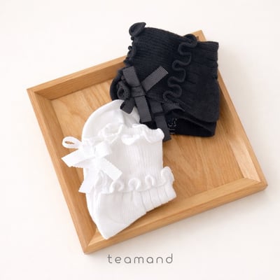 ribbon層次捲邊襪(2入/組)4