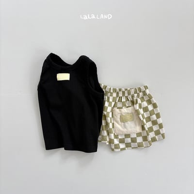 簡約紋理背心上衣(3color/kids)17