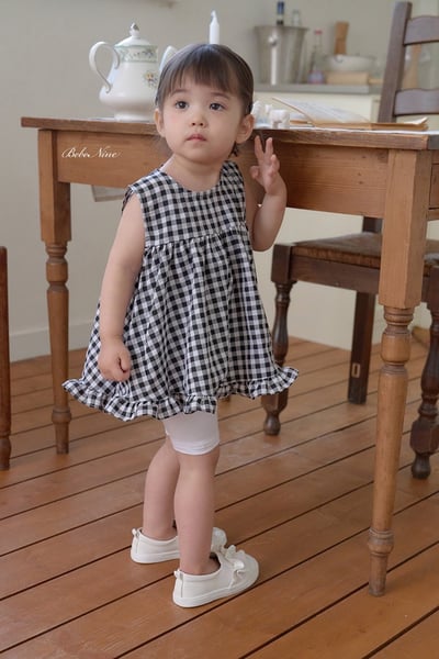 格紋傘擺捲邊上衣(3color)4