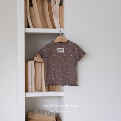 小刺繡木耳捲邊上衣(4color)19