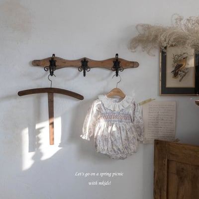 抓皺菱紋彩墨包屁衣5