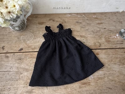 鏤空花花洋裝+罩衫set(2color)13