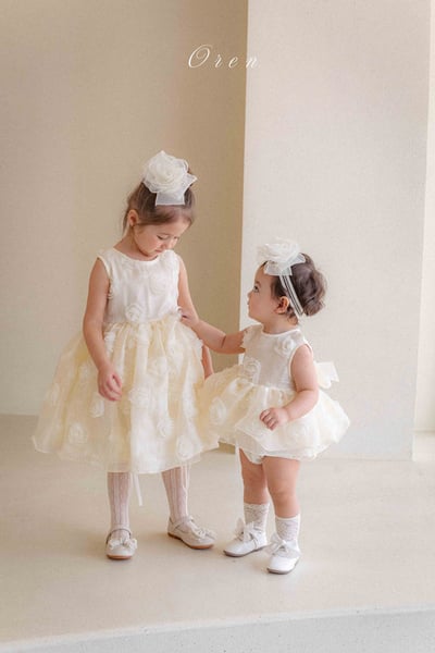 滿版立體玫瑰包屁紗裙/洋裝13