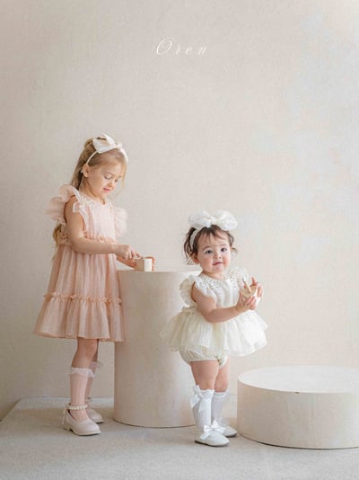 珍珠閃耀小公主包屁紗裙/洋裝(2color)13