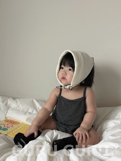 條紋細肩包屁衣(2color)4