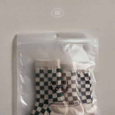 棋盤格紋寶寶襪(3入/組)9