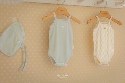 點點蝴蝶結背心包屁衣*現貨奶油12m11