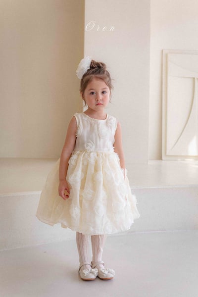 滿版立體玫瑰包屁紗裙/洋裝22